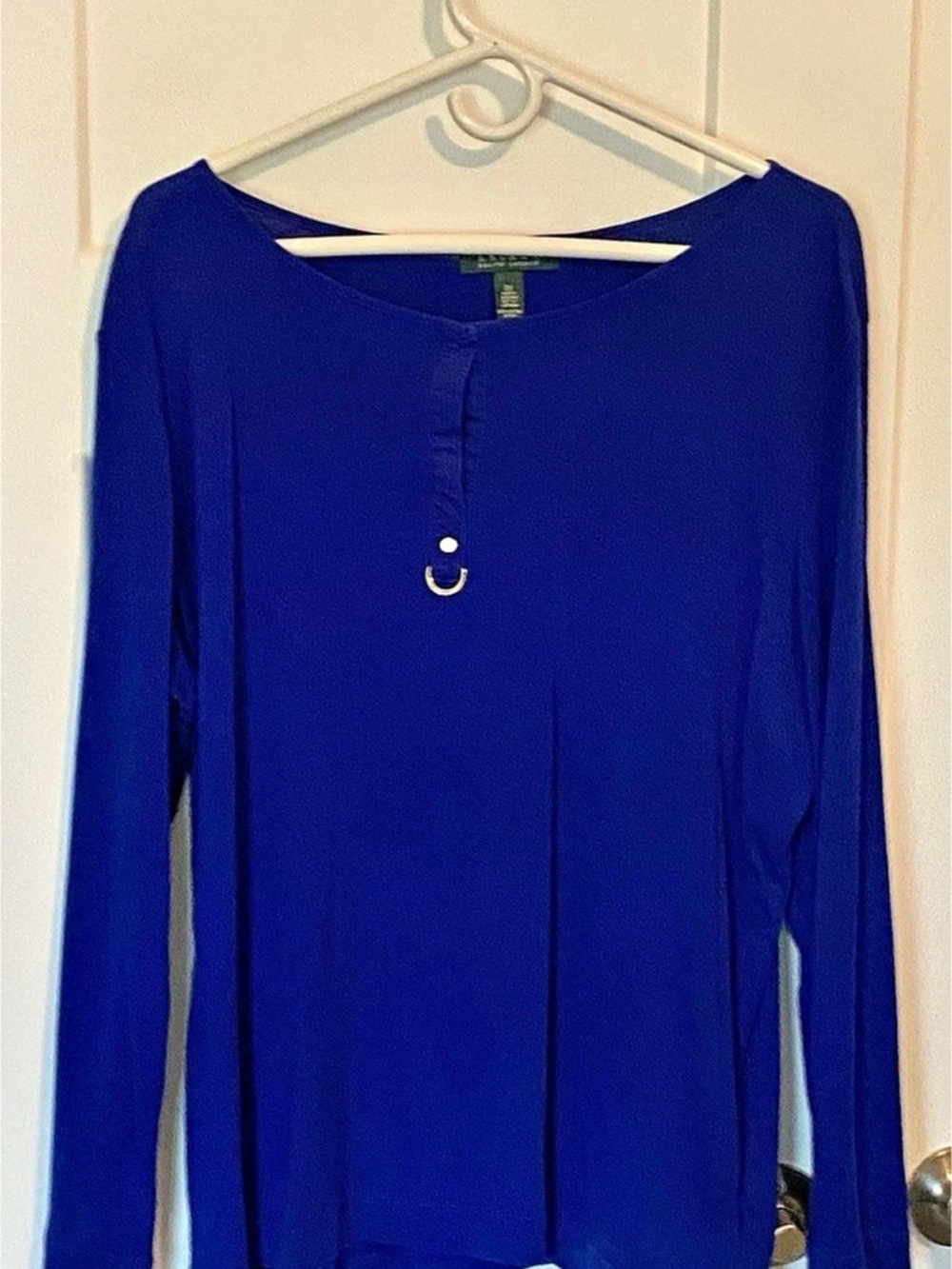 Lauren Ralph Lauren Long Sleeve Top in Blue Size 2X Like New